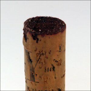 tartrate crystals on a cork