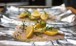 Fish Fillet topped with lemon