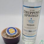 caviar and vodka bottle