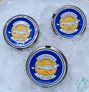 caviar tins on ice closed